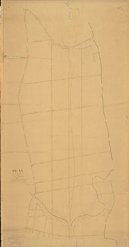 Plan, Plan of a portion of 23rd Ward lying between Pennypack Creek and Poquessing Creek east of Bristol Turnpike [Resolution July 13,1860 ; approved by Board of Surveyors Dec. 1, 1862; confirmed by Court May 18, 1863], 1862