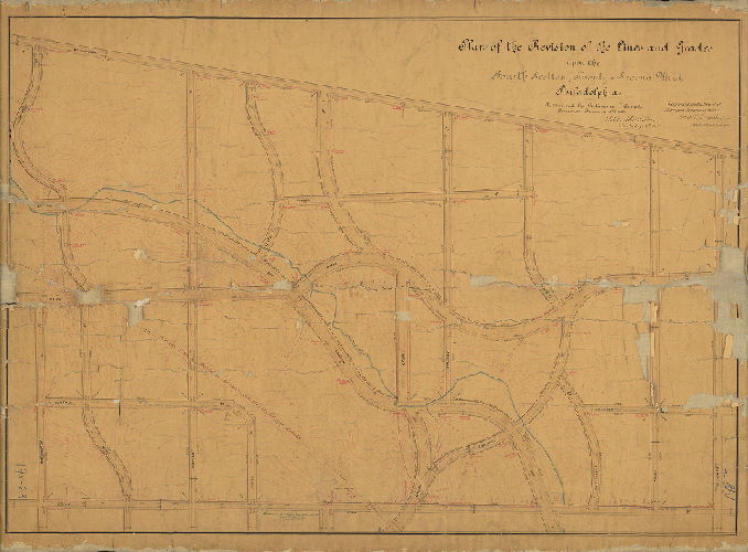 Plan, Plan of the revision of the lines and grades upon the Fourth Section, Twenty-second Ward, Philadelphia [Ordinance Jan. 19, 1883; confirmed Sept. 28, 1885], 1885