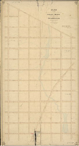 Plan, Plan of the Seventeenth Section of survey and regulation of the late Township of Bristol, Twenty-second Ward, City of Philadelphia [Resolution March 16, 1870; confirmed June 19, 1876], 1870