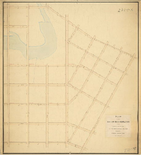 Plan, Plan of the line and grade regulations of the Twenty-sixth Section, Twenty-third Ward Philadelphia [Resolution Dec. 13. 1873; no confirmation date], 1873 ca.