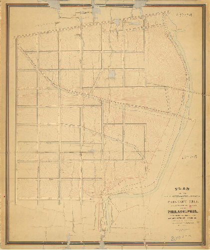 Plan, Plan of the Seventh Section of the survey and regulation of Chestnut Hill, Twenty-second Ward, City of Philadelphia, made under the direction of the Department of Surveys and in accordance with resolution of Councils Nov. 29th, 1873. [Confirmation date not noted], 1873 ca.