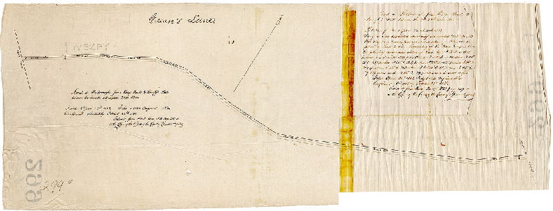 Plan, Road in Roxborough from Ridge Road to Livezey’s Mill between seventh and eighth mile stones. Filed April 22nd, 1833. July 1, 1833 confirmed nisi. Confirmed absolutely October 22nd 1833. Extract from Road Book No. 11 Page 247 &c in the office of the Clerk of the Court of Quarter Sessions., 1833