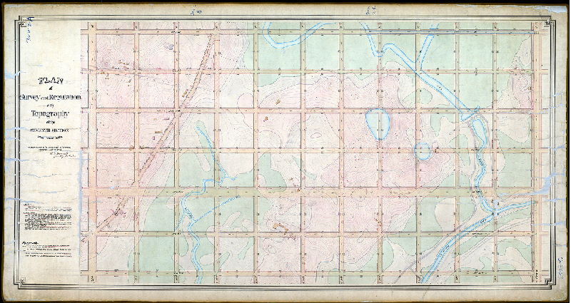 Plan, Plan of survey and regulation with topography of the Seventh Section, Twenty-sixth Ward [Resolution Jan. 7, 1878], 1878 ca.