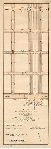 Plan, Plan revising the lines and grades of Broad Street between Curtin Street and Pattison Avenue. Part of City Plan No. 300. [Ordinance April 29, 1913; confirmed August 11, 1913. Same as 304-07_HP], 1913