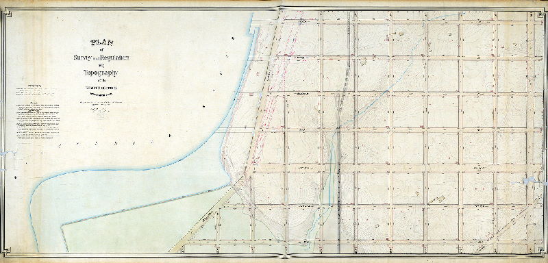 Plan, Plan of survey and regulation with topography of the Eighth Section, Twenty-sixth Ward[ Resolution Jan. 7, 1878], 1878 ca.