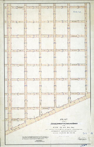 Plan (alternate image), Plan of the establishment of lines and grades on City Plan No. 304 from 20th St. to 25th St. and from Hastings St. to Government Ave. [Ordinances Jan. 7, 1878 and Dec. 28,1895; confirmed Oct. 19, 1903], 1903