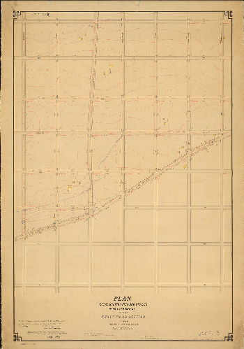 Plan, Plan establishing lines and grades with topography on the Forty-third Section of the Twenty-third Ward Phila. [Ordinance Sept. 21, 1887; confirmed May 18, 1891 and April 7, 1902], 1891