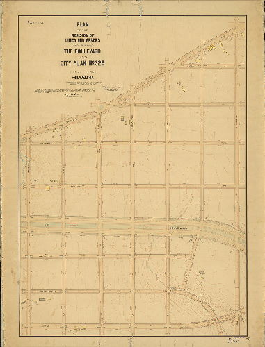 Plan, Plan of the revision of lines and grades and placing The Boulevard upon City Plan No. 325, Thirty-fifth Ward, Philadelphia. [Ordinance confirmed Dec. 24, 1902; survey returned Dec. 7, 1903; confirmed July 11, 1904], 1903