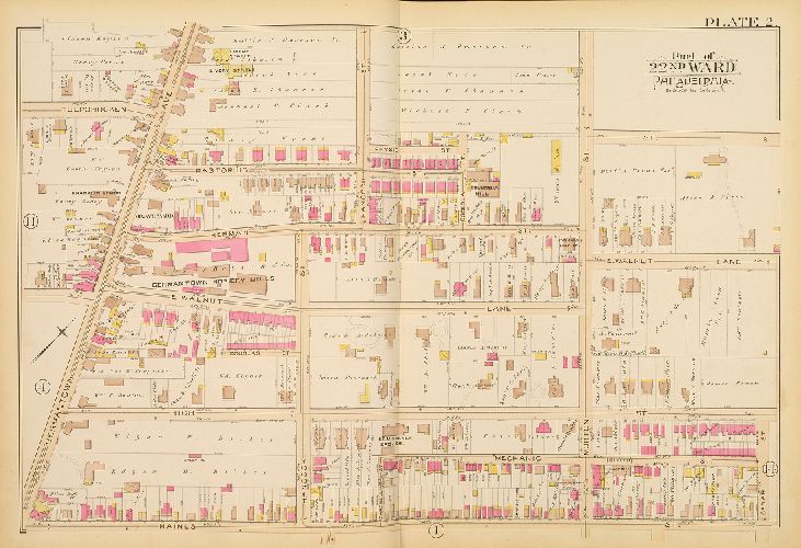 Plate 2, Atlas of the City of Philadelphia. Volume 7, 1889