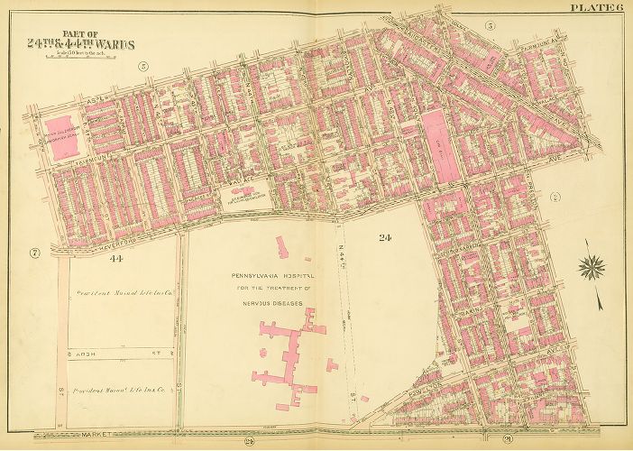 Plate 6, Atlas of the City of Philadelphia (West Philadelphia), 1927