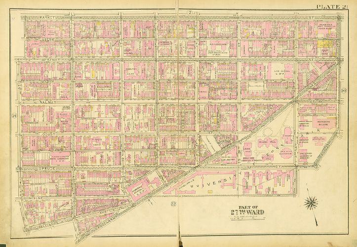 Plate 21, Atlas of the City of Philadelphia (West Philadelphia), 1927