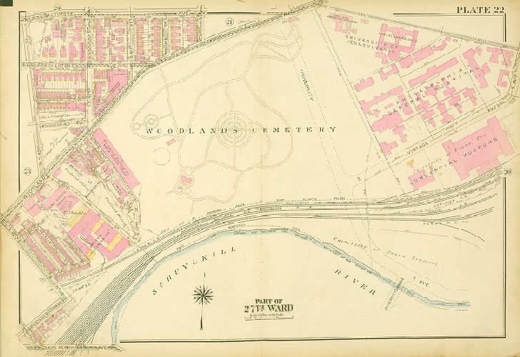 Plate 22, Atlas of the City of Philadelphia (West Philadelphia), 1927