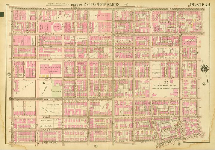 Plate 24, Atlas of the City of Philadelphia (West Philadelphia), 1927