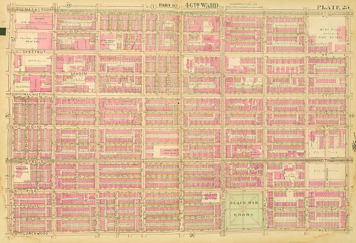 Plate 25, Atlas of the City of Philadelphia (West Philadelphia), 1927