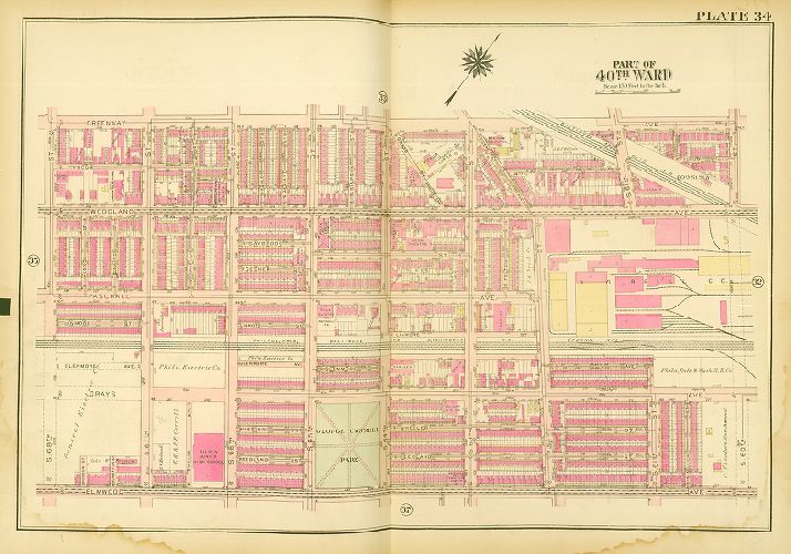 Plate 34, Atlas of the City of Philadelphia (West Philadelphia), 1927