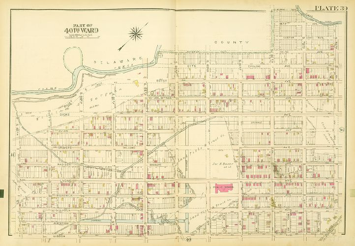 Plate 39, Atlas of the City of Philadelphia (West Philadelphia), 1927