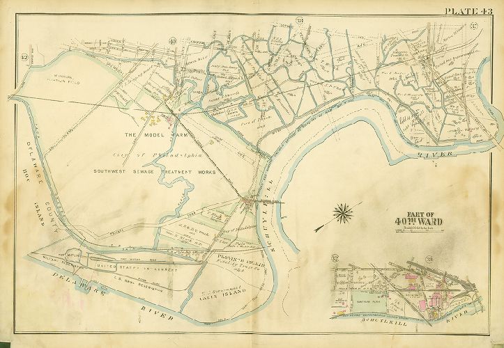 Plate 43, Atlas of the City of Philadelphia (West Philadelphia), 1927