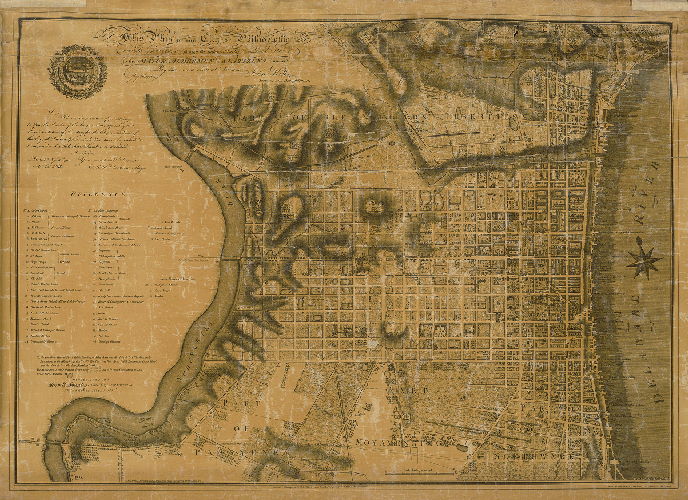 Plan (alternate image), This plan of the city of Philadelphia and its environs (shewing the improved parts) is dedicated to the Mayor, Aldermen and Citizens thereof by their most obedient servant, John Hills, Surveyor and Draughtsman. May 30th, 1796. , 1796