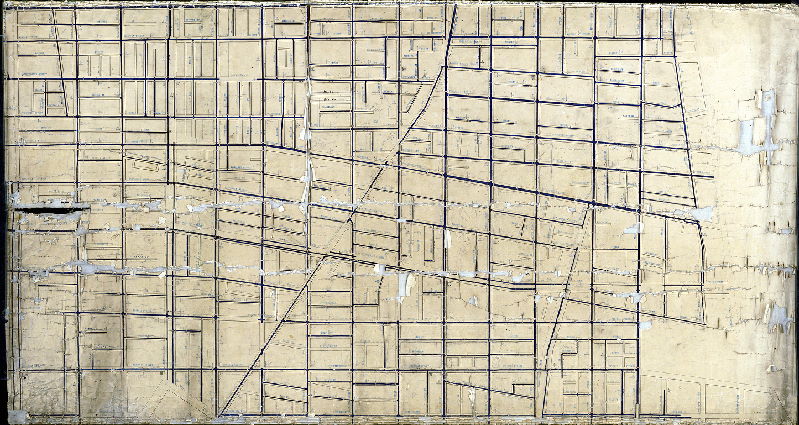 Plan (alternate image), [No title. Philadelphia Water Department water pipe plan], 1870 ca.