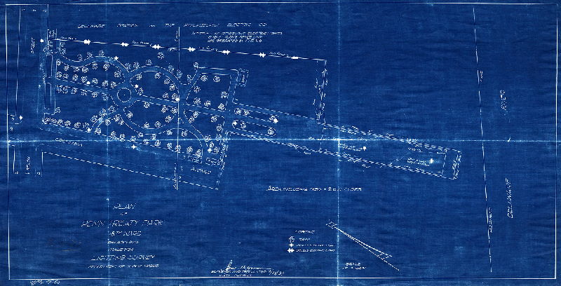 Plan, Plan of Penn Treaty Park, 18th Ward, Philadelphia. Made for Lighting Survey, Department of Public Works , 1933