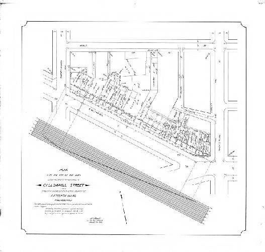 Plan, Plan for the use of the Jury in the matter of the opening of Callowhill Street from Twenty-third St. to Twenty-fourth St., Fifteenth Ward, Philadelphia , 1900
