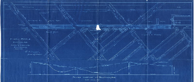 Plan, Plan and profile of Glenwood Ave. from Oxford St. to Berks St., 29th and 32nd Wards, Nov. 9th, 1893., 1893