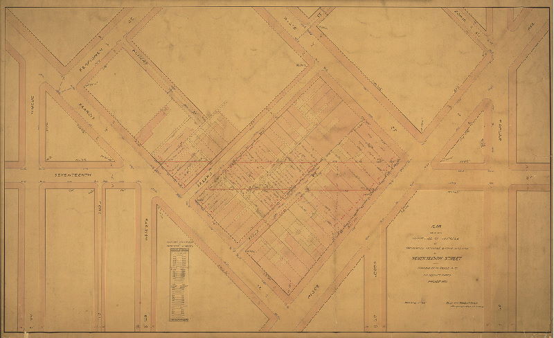 Plan, Plan made for Committee of Councils of properties affected by the opening of Seventeenth Street from Francis St. to Ridge Ave., Fifteenth Ward, Philadelphia., 1902