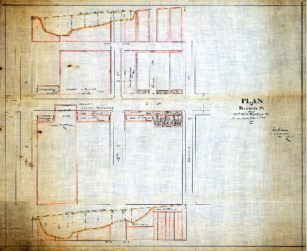 Plan, Plan of Brown St. from 48th to Markoe St. For use of the Road Jury only. April 20, 1894, 1894