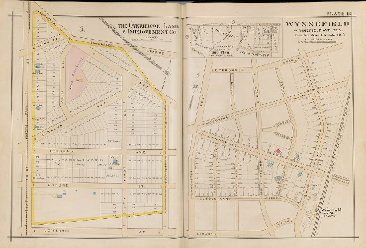 Plate 18, Atlas of Lower Merion, Montgomery Co., including part of Delaware Co. and Overbrook Farms, Wynnefield, and Overbrook Impr. Co., Philadelphia, 1896