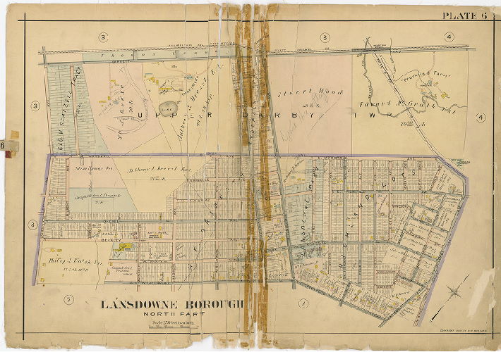 Plate 6, Atlas of Delaware County East of Ridley Creek, 1909-1910