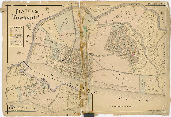 Plate 17, Atlas of Delaware County East of Ridley Creek, 1909-1910