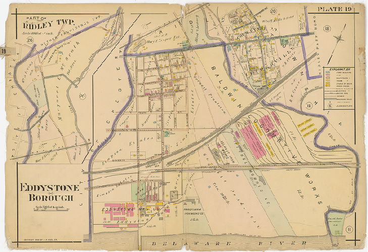 Plate 19, Atlas of Delaware County East of Ridley Creek, 1909-1910