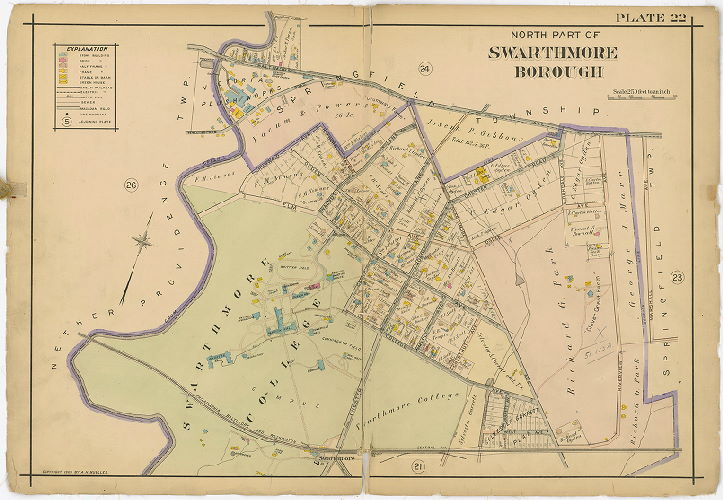 Plate 22, Atlas of Delaware County East of Ridley Creek, 1909-1910