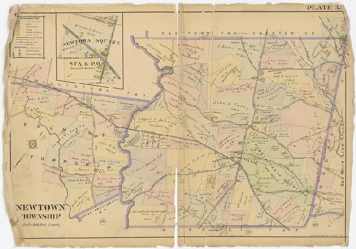 Plate 31, Atlas of Delaware County East of Ridley Creek, 1909-1910