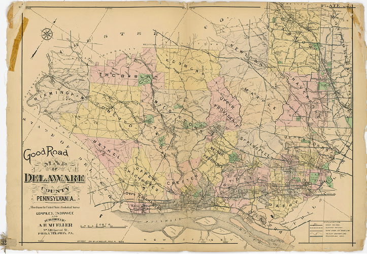 Plate 32, Atlas of Delaware County East of Ridley Creek, 1909-1910