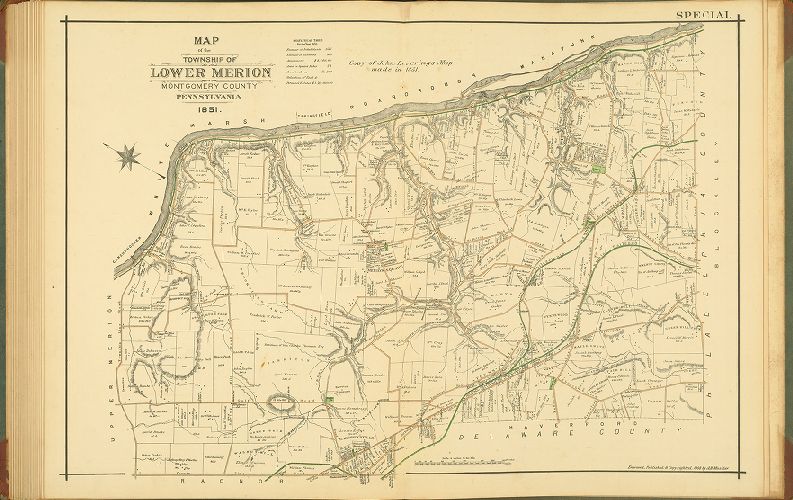 Special, Atlas of Properties on Main Line Pennsylvania Railroad from Overbrook to Paoli, 1913