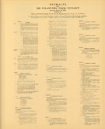 Extracts 1, City of Philadelphia Zoning Maps, 1933
