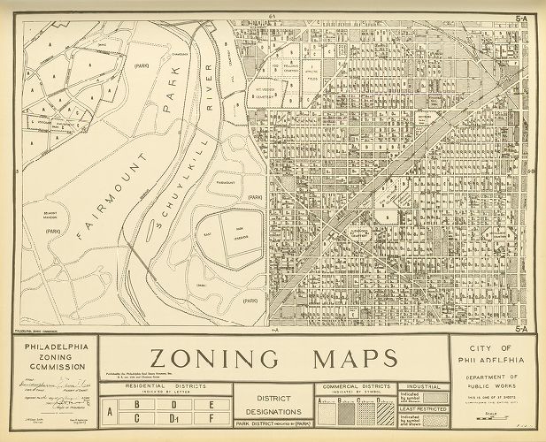 Plate 5A, City of Philadelphia Zoning Maps, 1933