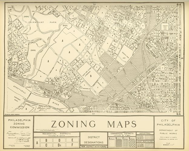 Plate 6A, City of Philadelphia Zoning Maps, 1933