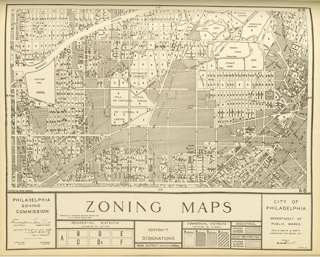 Plate 6B, City of Philadelphia Zoning Maps, 1933