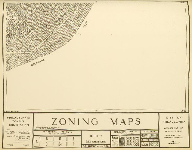 Plate 5C, City of Philadelphia Zoning Maps, 1933