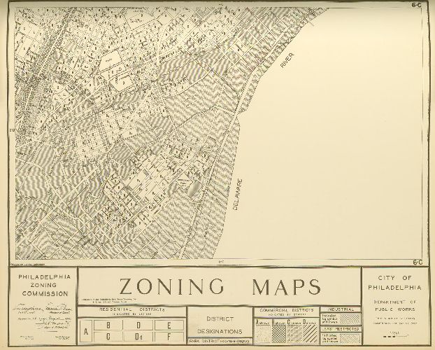 Plate 6C, City of Philadelphia Zoning Maps, 1933