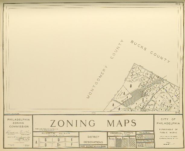 Plate 11C, City of Philadelphia Zoning Maps, 1933