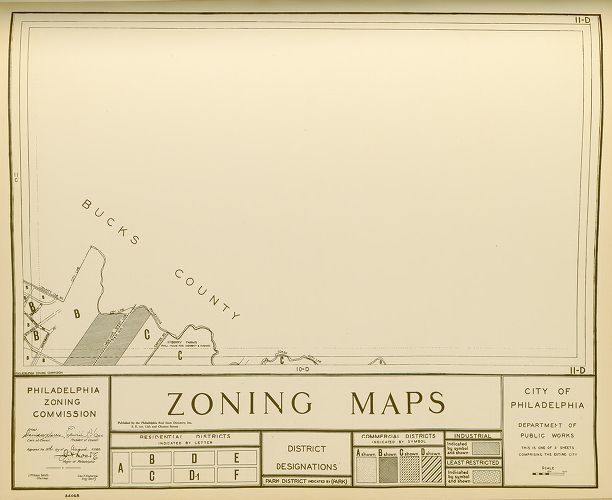 Plate 11D, City of Philadelphia Zoning Maps, 1933