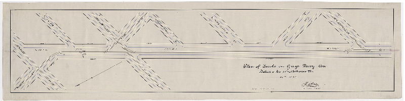 Plan, Plan of tracks on Grays Ferry Ave. between South and Catharine Sts., 30th Ward, 1896