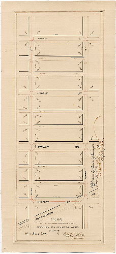 Plan, Plan of proposed extension of the Frankford & Southwark Railway Company [Approved by Board of Surveyors June 21, 1875], 1875