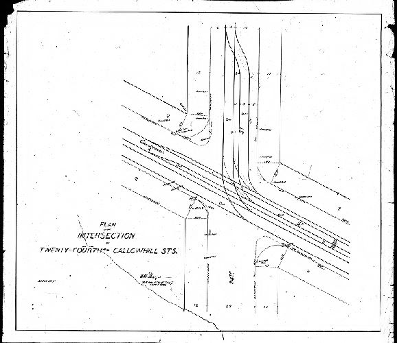 Plan, Plan of the intersection of Twenty-fourth and Callowhill Sts., 1892