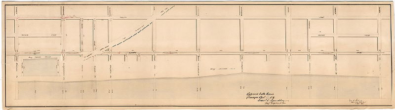 Plan, [No title. Passenger railway tracks in 11th and 12th Sts. and in Susquehanna, Diamond and Colona Sts. between 10th and 11th sets. Survey returned April 1880; approved April 5, 1880], 1880