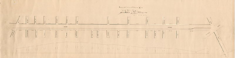 Plan, Fairmount Park and Delaware River Passenger Rail Way. Philadelphia, December 19th, 1864. James Watt, President. James P. Davis, City Surveyor 6th District., 1864
