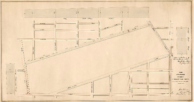 Plan, Plan and profile of the extension of the Germantown Passenger Railway, on West College Avenue, North College Avenue, and Ridge Avenue [Approved by Board of Surveyors March 21, 1881], 1881
